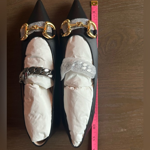 New Authentic Gucci Black Leather Horsebit Collapsable Ballet Flats US Size 5.5 - Picture 8 of 8